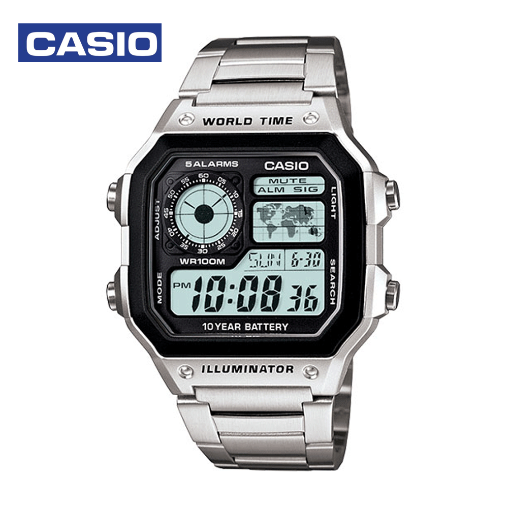 Casio AE-1200WHD-1AVDF Men's Casual Digital Watch Silver