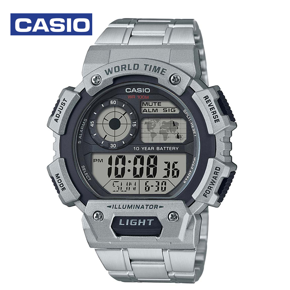 Casio AE-1400WHD-1AVDF Mens Casual Digital Watch Silver