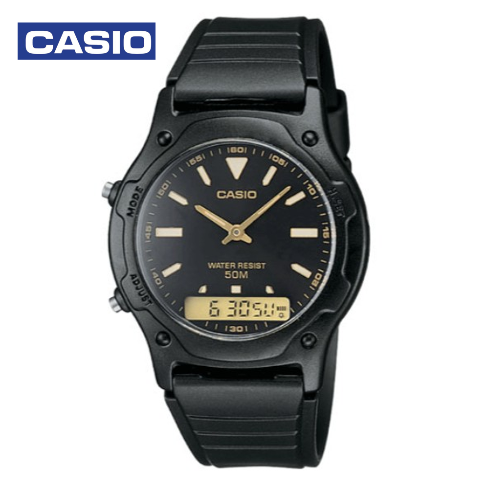 Casio AW-49HE-1AVDF (CN) Mens Analog and Digital Watch Black