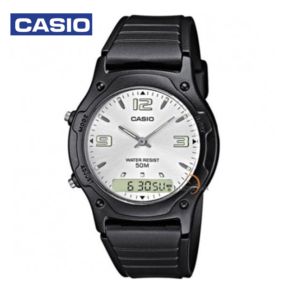 Casio AW-49HE-7AVDF (CN) Mens Analog and Digital Watch Black and White