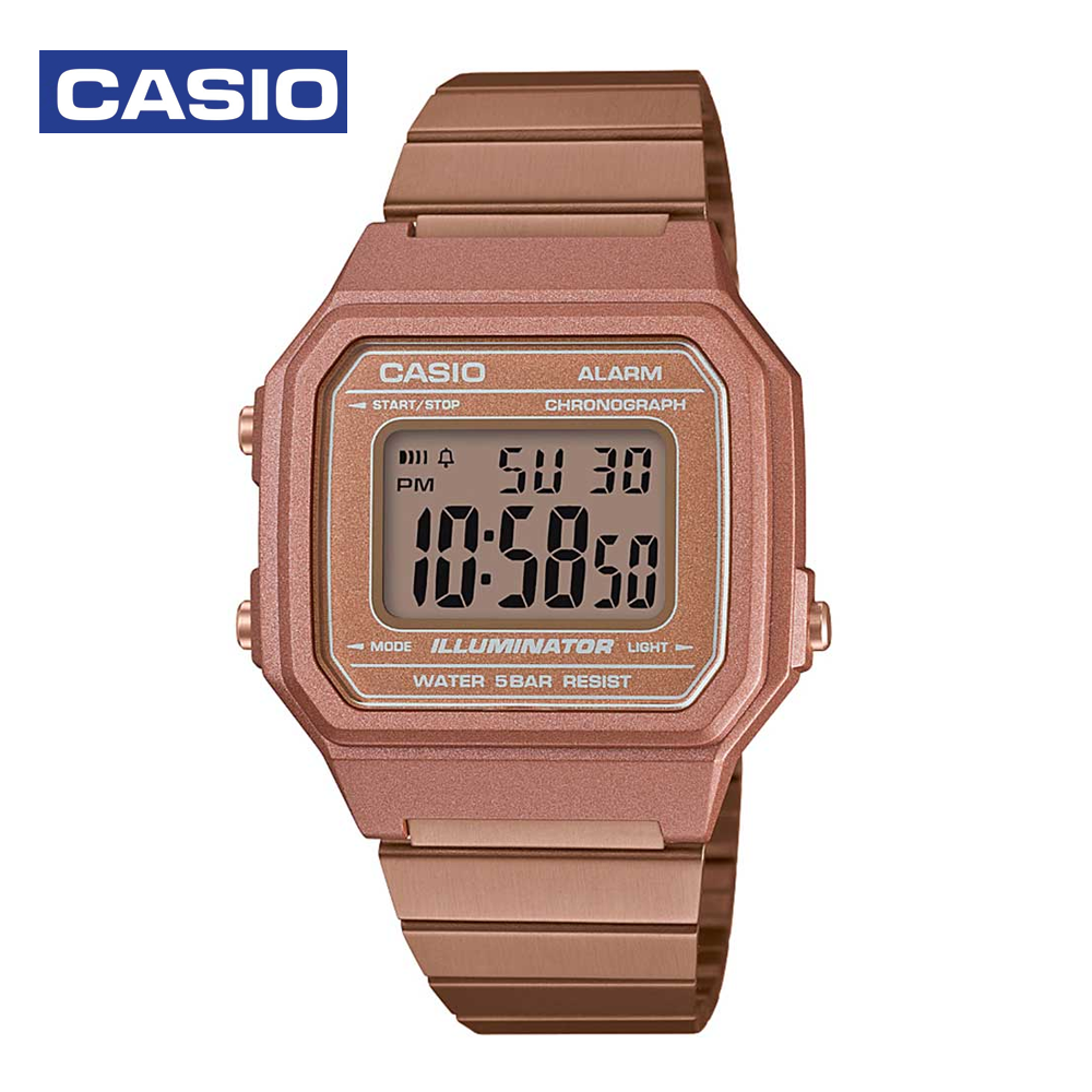 Casio B650WC-5ADF Mens Digital Watch Rose Gold