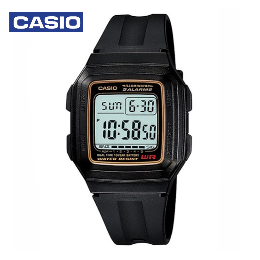 Casio F-201W-9DF Mens Digital Watch Black