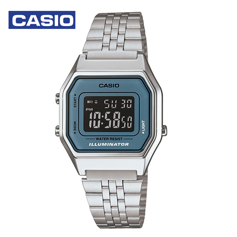 Casio LA680WA-2BDF Womens Digital Watch Silver and Blue
