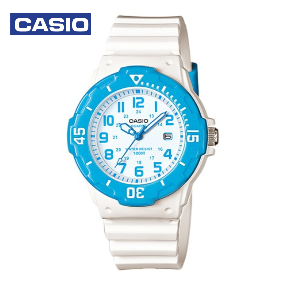 Casio LRW-200H-2BVDF (CN) Womens Analog Watch White and Blue