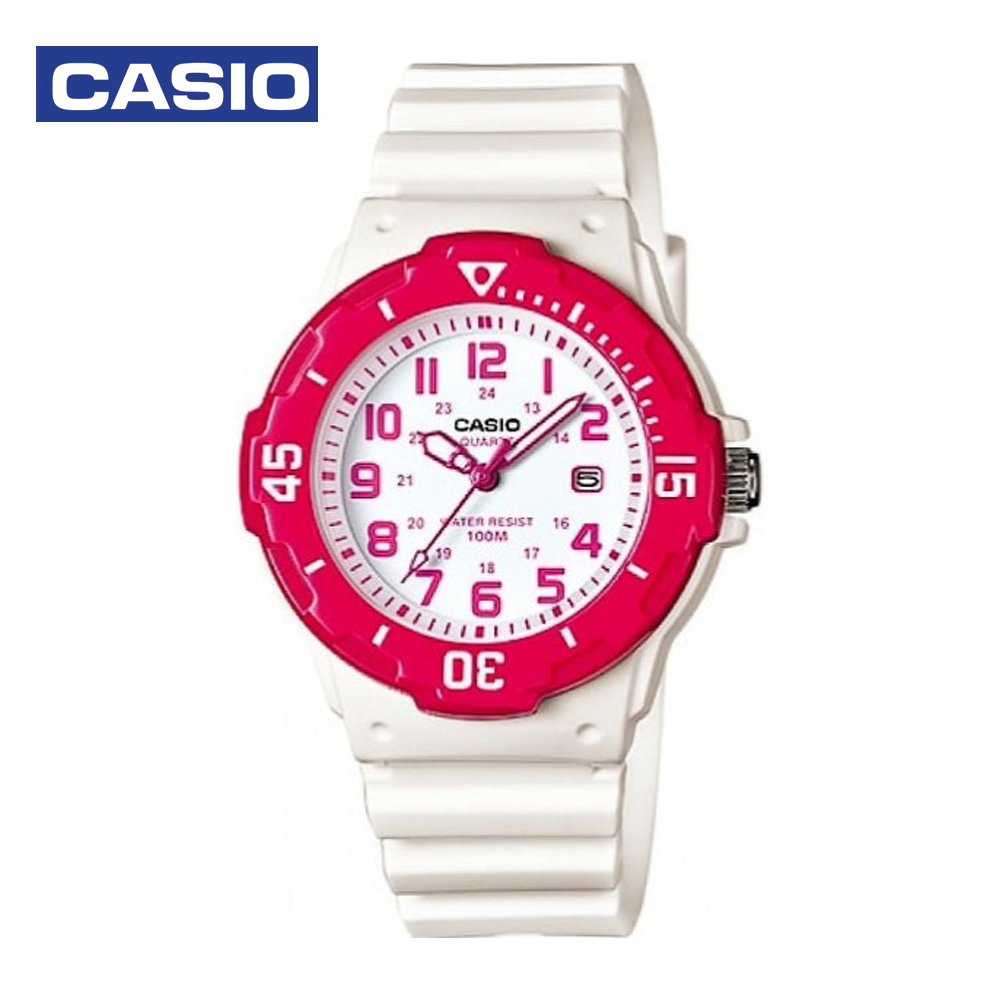 Casio LRW-200H-4BDF Womens Analog Watch White and Pink