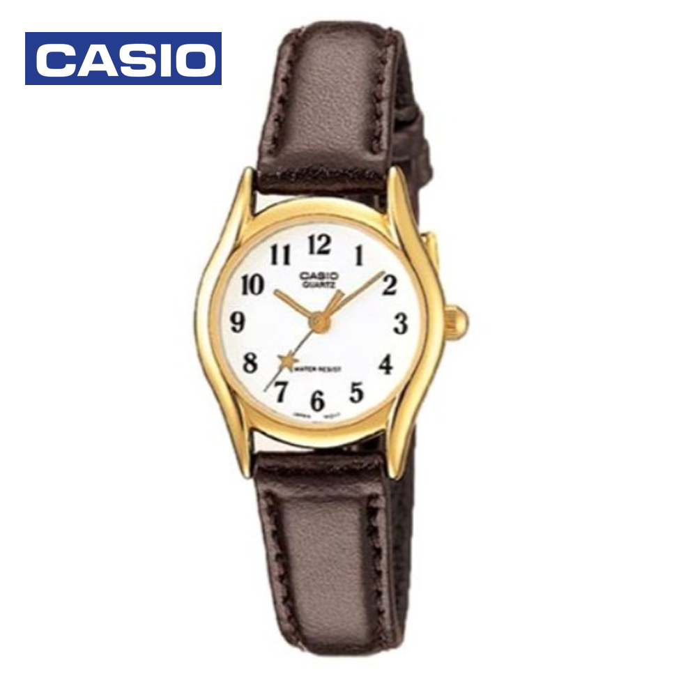 Casio LTP-1094Q-7B4DF Womens Analog Watch Brown and White