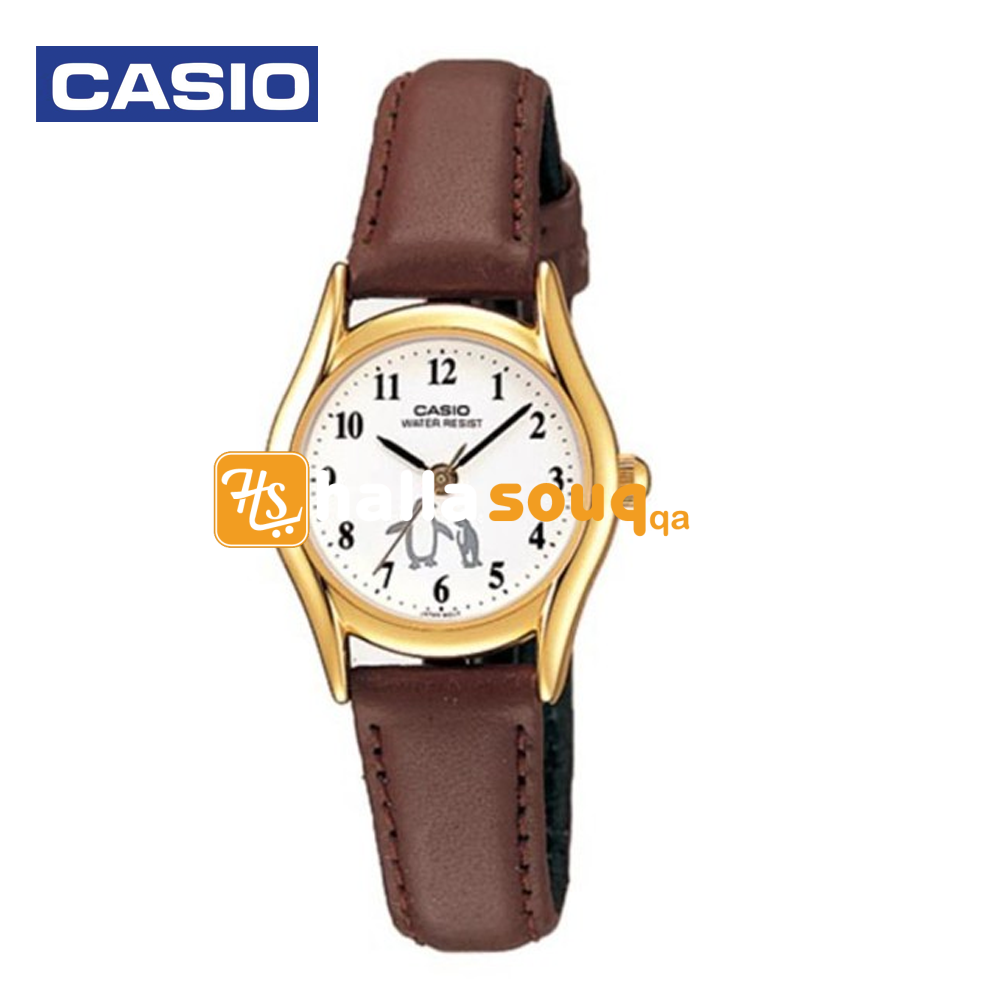 Casio LTP-1094Q-7B6DF Womens Analog Watch Brown and White