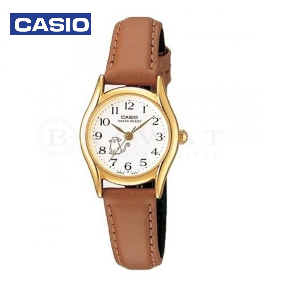 Casio LTP-1094Q-7B8DF Womens Analog Watch White and Brown