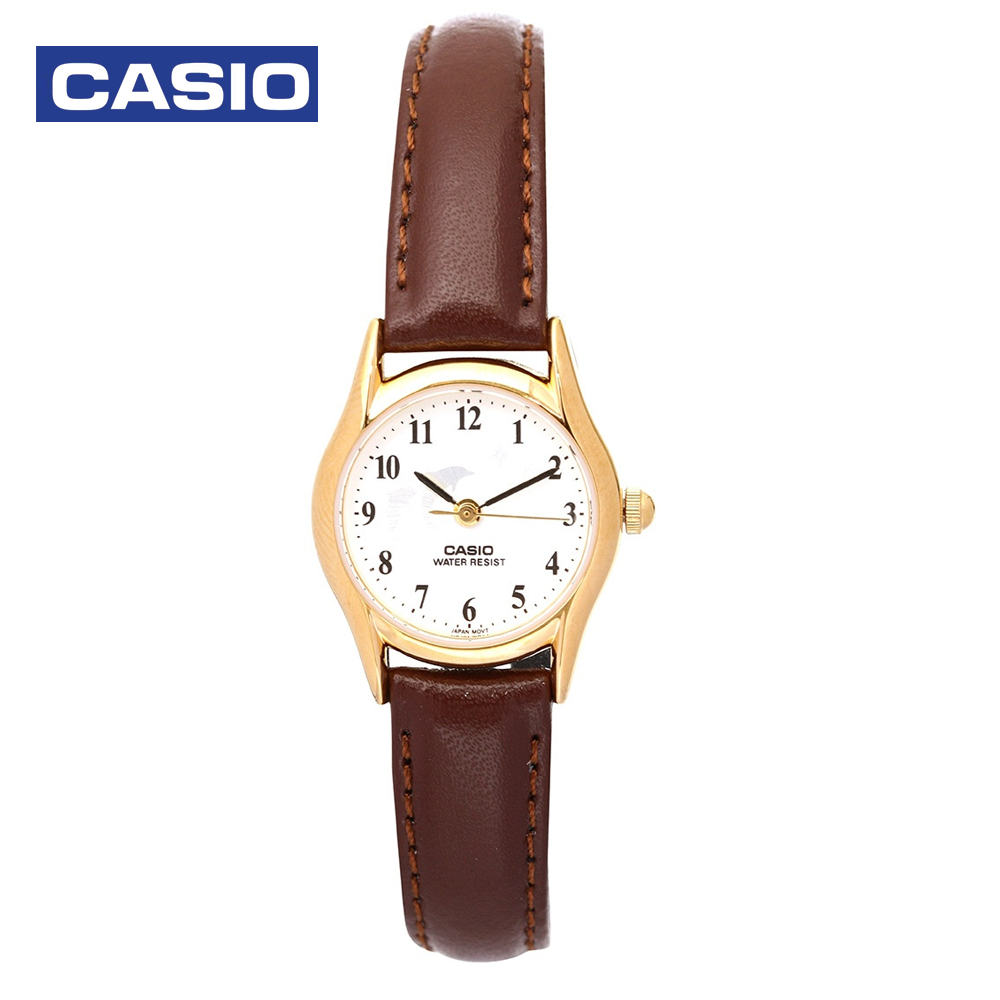 Casio LTP-1094Q-7B9RDF Leather Analog Womens Watch