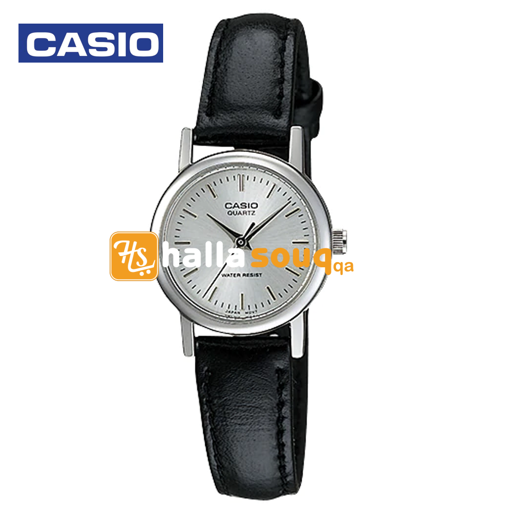 Casio LTP-1095E-7A Womens Analog Watch Black and Silver