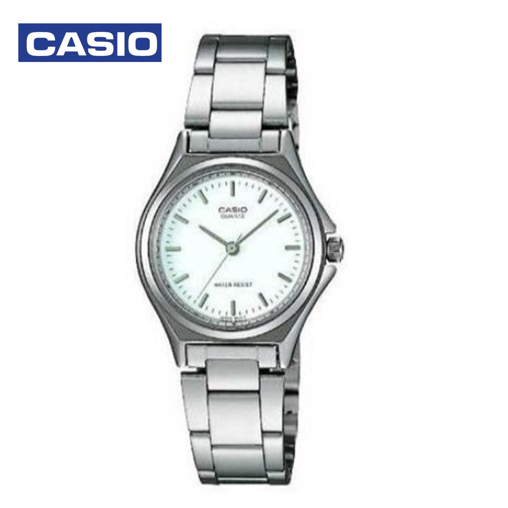 Casio LTP-1130A-7ADF Womens Analog Watch Silver and White