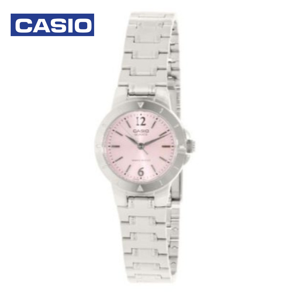Casio LTP-1177A-4A1DF Womens Analog Watch silver and pink