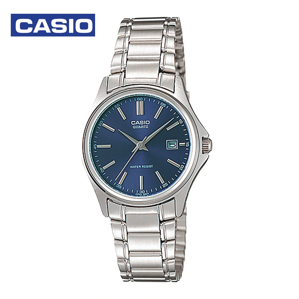 Casio LTP-1183A-2ADF Womens Analog Watch Silver and Blue
