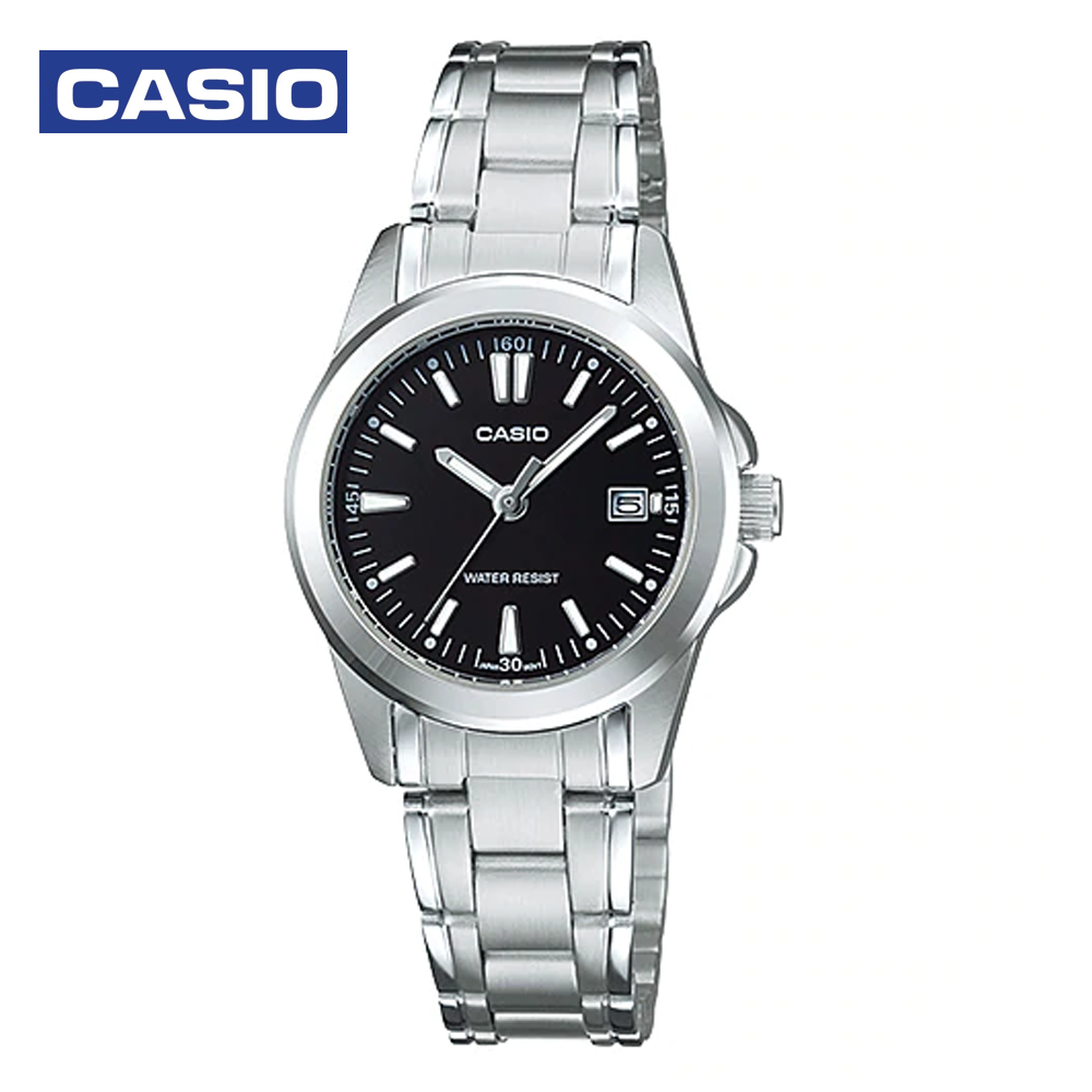 Casio LTP-1215A-1A2DF (CN) Womens Analog Watch Black and Silver