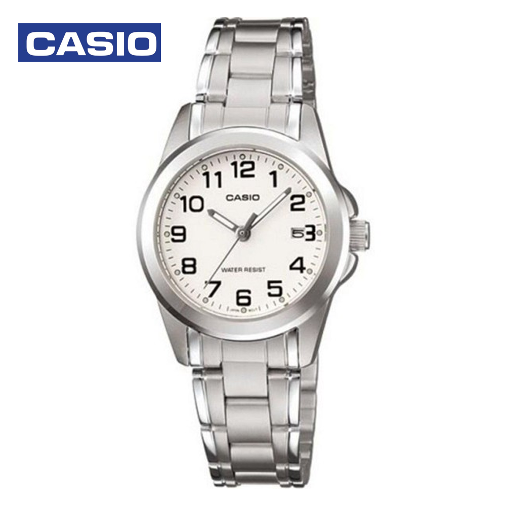 Casio LTP-1215A-7BDF Womens Analog Watch White and Silver