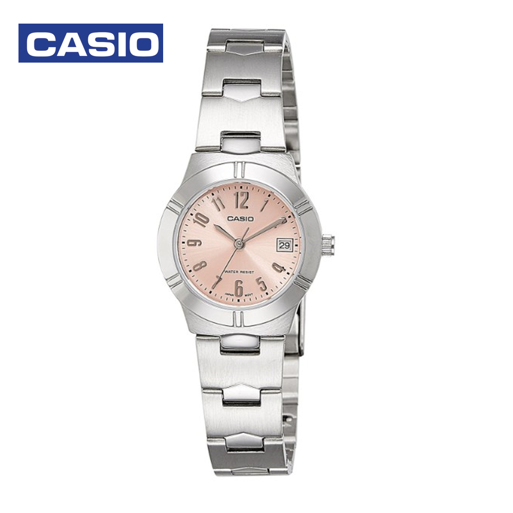 Casio LTP-1241D-4A3DF (CN) Womens Analog Watch Silver and Rose Gold