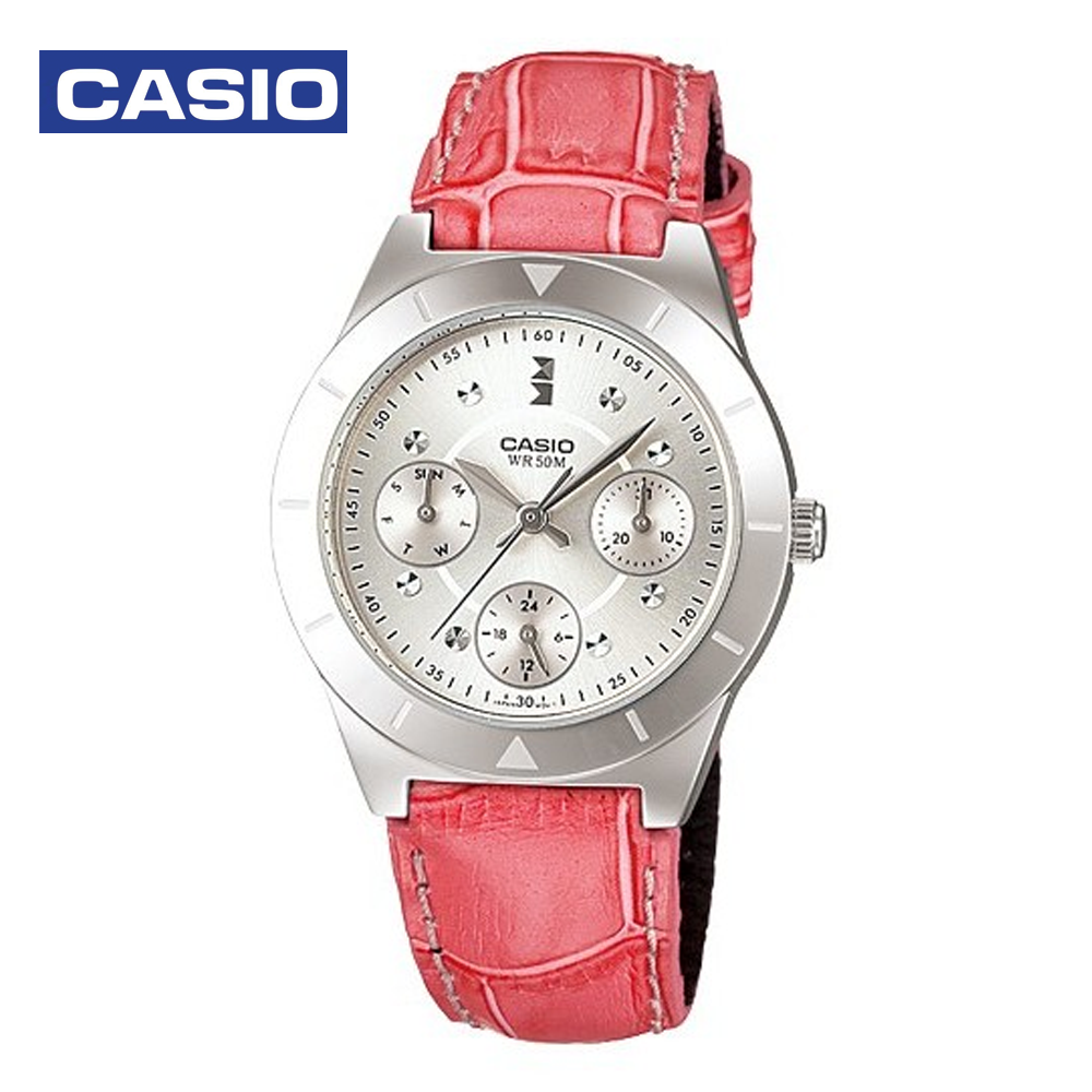 Casio LTP-2083L-4AVDF (CN) Womens Analog Watch Pink and Silver