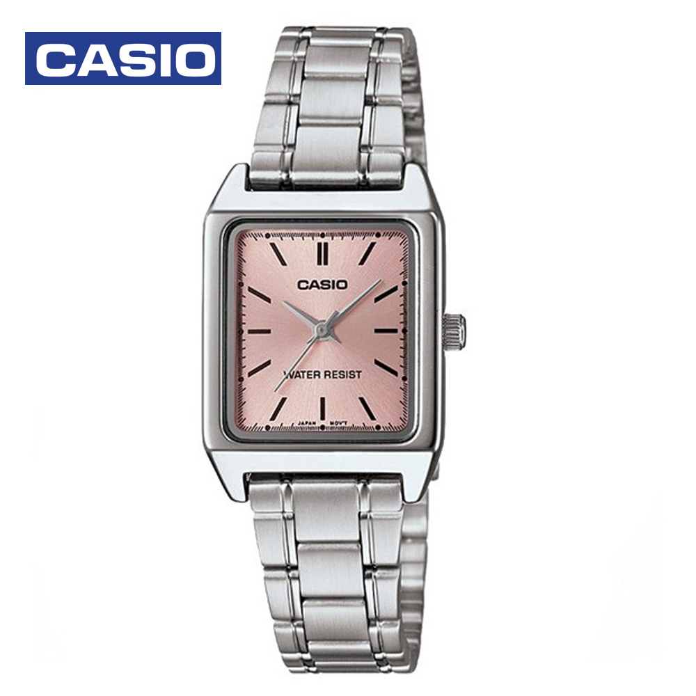 Casio LTP-V006D-4EDF Womens Analog Watch Silver and Pink