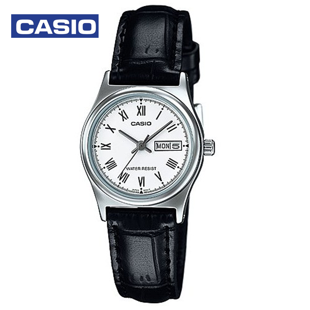 Casio LTP-V006L-7BUDF Womens Analog Watch Black and White