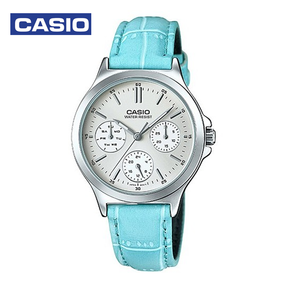 Casio LTP-V300L-2ADF Womens Analog Watch Silver and Blue