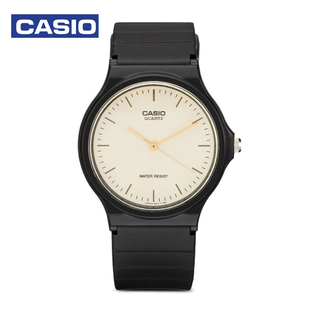 Casio MQ-24-9ELDF Mens Analog Watch Black and Gold