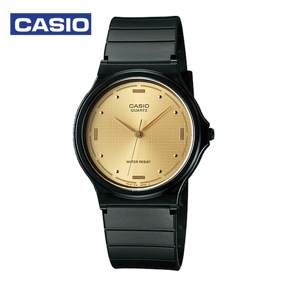 Casio MQ-76-9ALDF Unisex Analog Watch Black and Gold