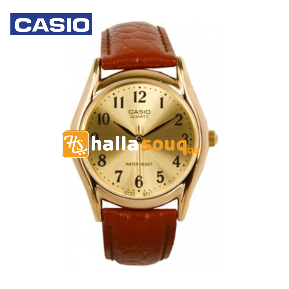 Casio MTP-1094Q-9B (CN) Mens Analog Watch Brown and Gold