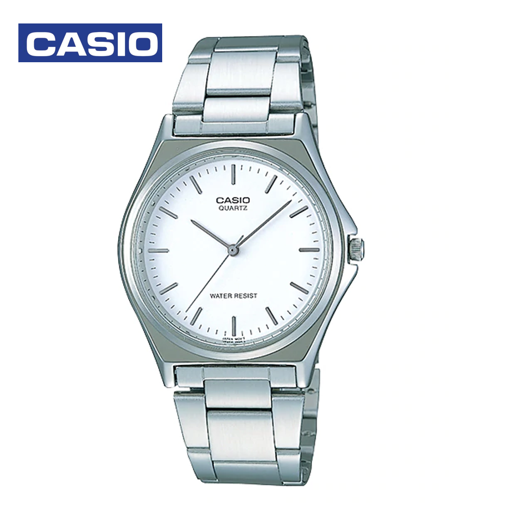 Casio MTP-1130A-7ADF Mens Analog Watch White and Silver