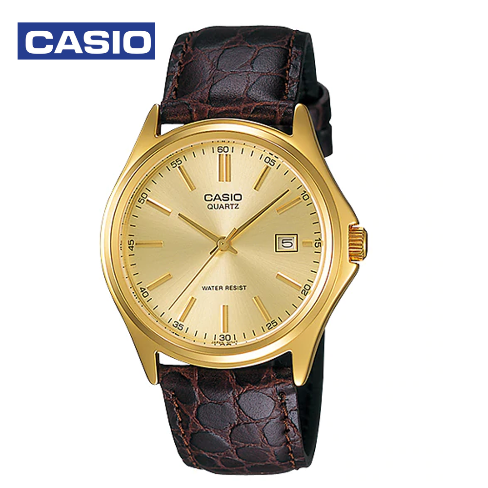 Casio MTP-1183Q-9ADF Mens Analog Watch Marron and Gold