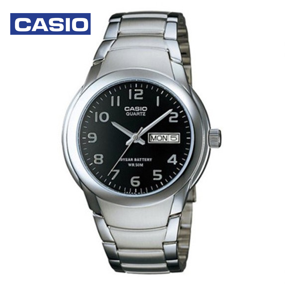 Casio MTP-1229D-7BDF Mens Analog Watch Silver and Black