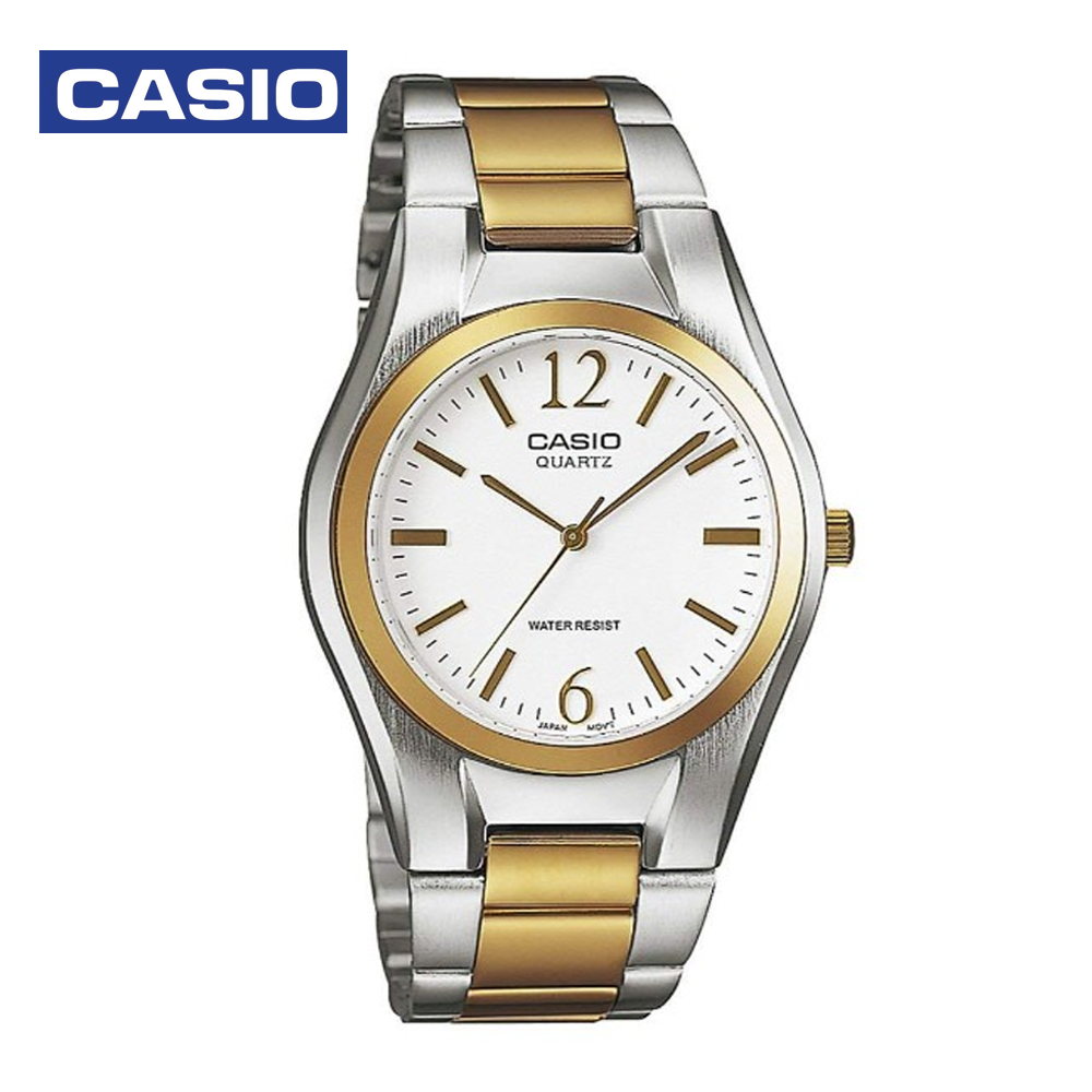 Casio MTP-1253SG-7ADF Mens Analog Watch Silver and Gold