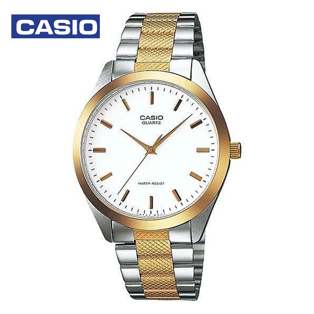 Casio MTP-1274SG-7ADF Mens Analog Watch Silver and Gold
