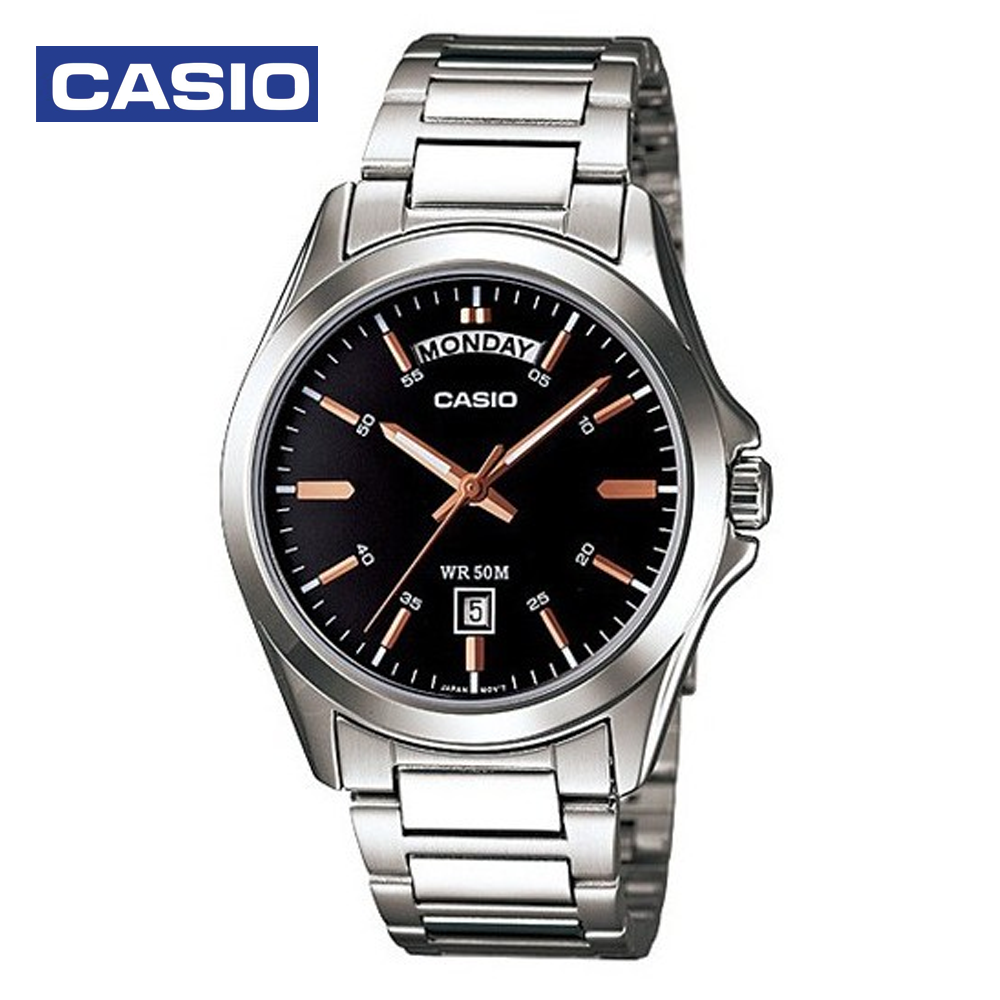 Casio MTP-1370D-1A2VDF Mens Analog Watch Silver and Black