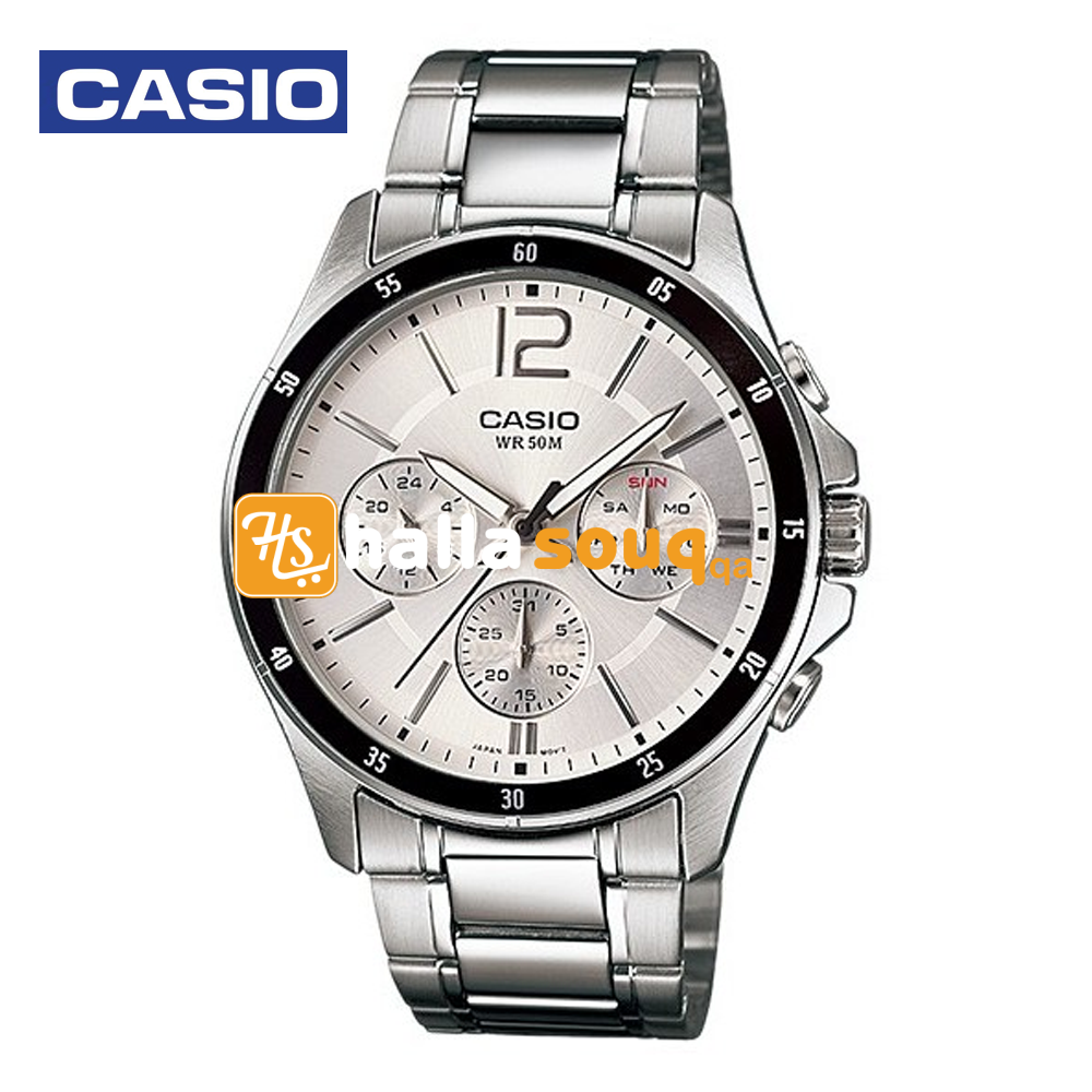 Casio MTP-1374D-7AVDF Mens Analog Watch Silver