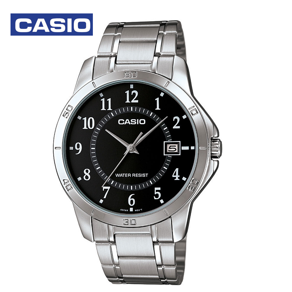 Casio MTP-V004D-1BUDF (CN) Mens Analog Watch Black and Silver