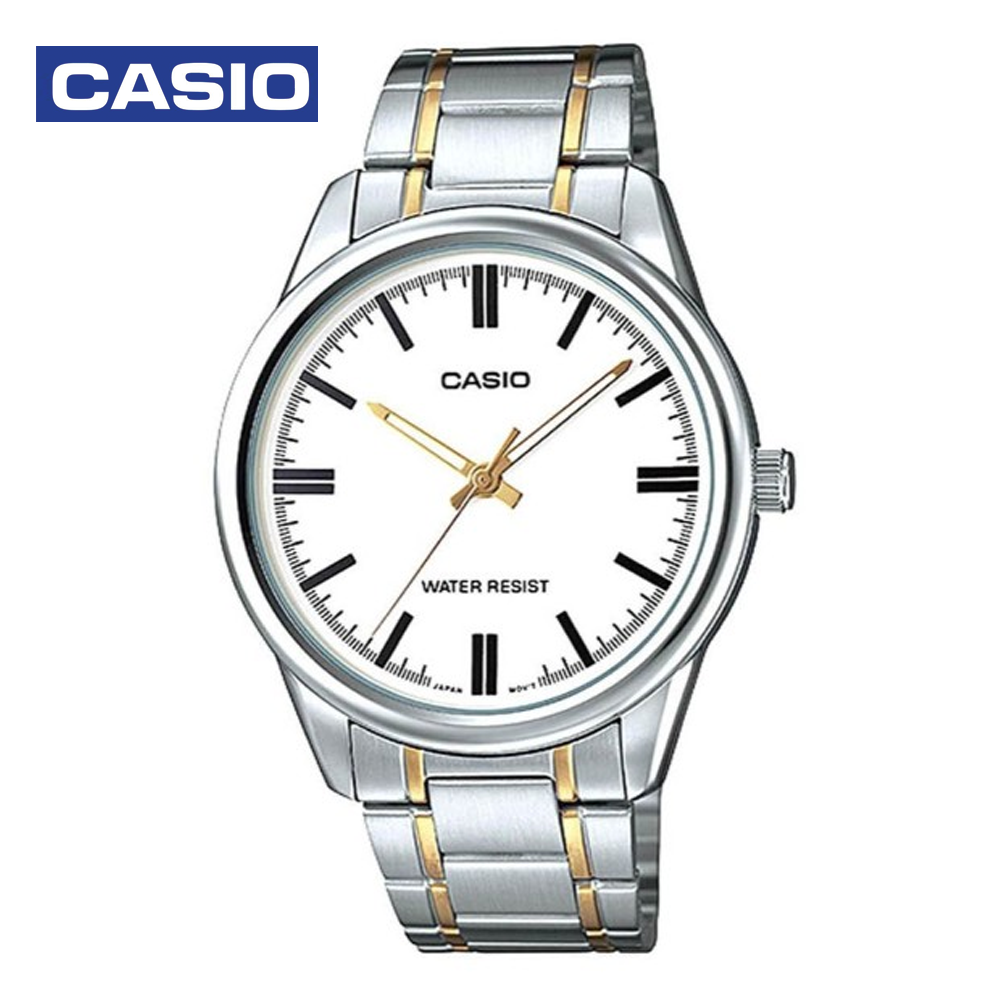 Casio MTP-V005SG-7AVDF Mens Analog Watch White and Silver