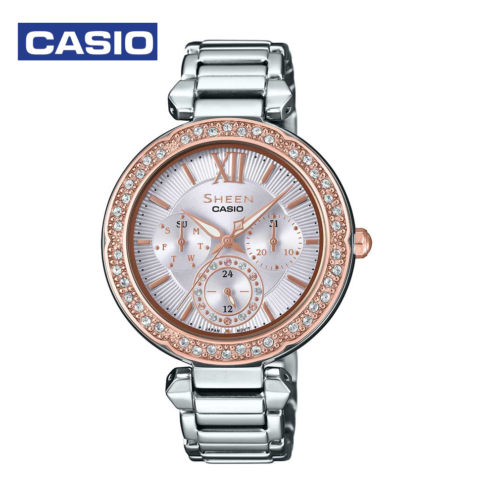 Casio Sheen SHE3061SG-4AUDR Womens Analog Watch Silver