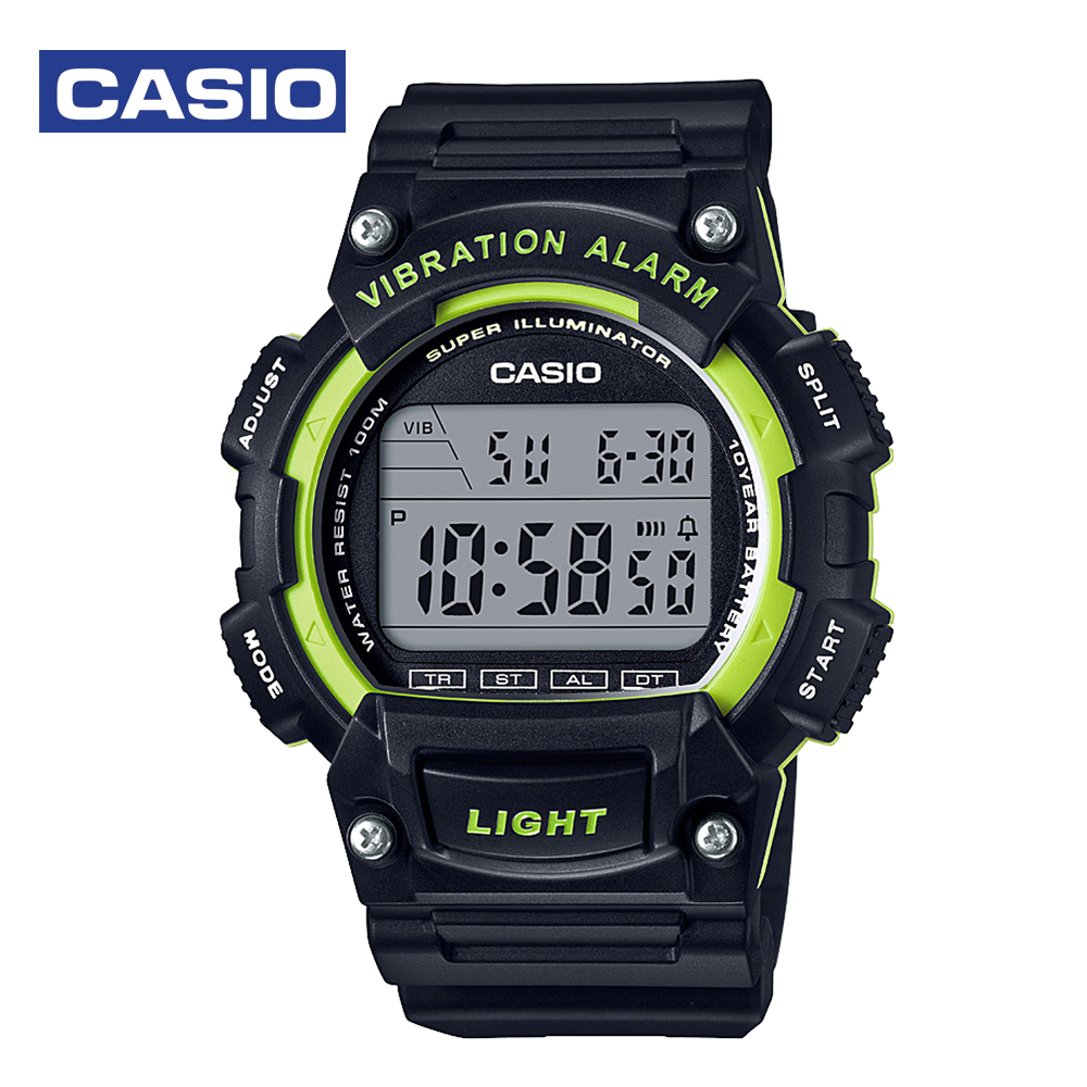 Casio W-736H-3AVDF (CN) Mens Sports Watch Black and Green