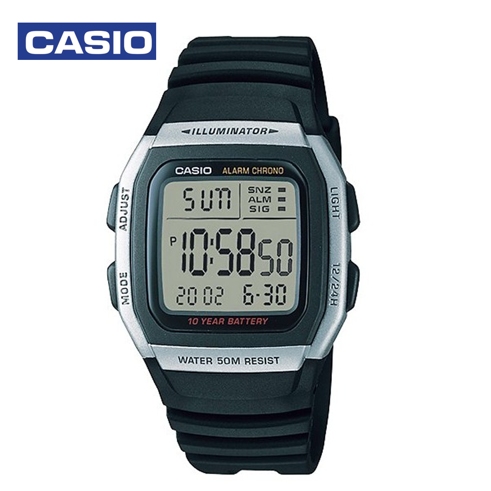 Casio W-96H-1AVDF Mens Sports Watch Black and Silver