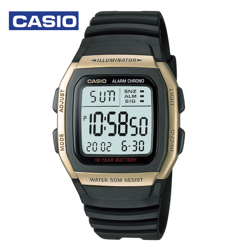 Casio W-96H-9AVDF (CN) Mens Sports Watch Black and Gold