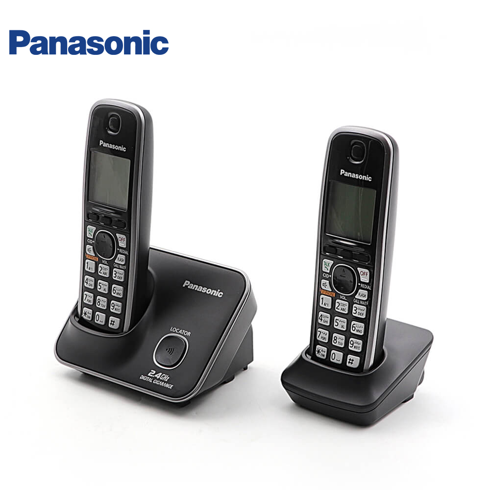 Panasonic KX-TG3712 Cordless Phone with Dual Handsets - Black