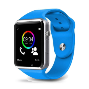 Mobile Smart Watch SW 001 with Touch Screen-Sim Card Slot-Memory-Camera-Bluetooth - Blue