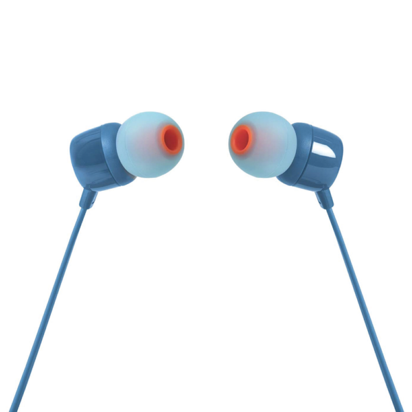 JBL T110 In-Ear Headphones with Mic - Blue