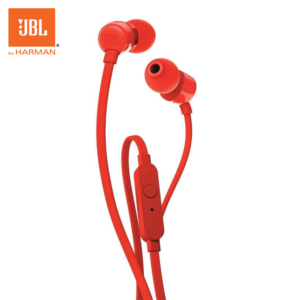 JBL T110 In-Ear Headphones with Mic - Red