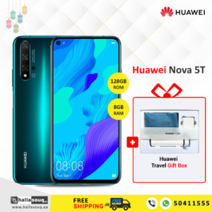 Huawei Nova 5T  (8GB RAM, 128GB Storage), 3750mAh Battery, 48MP+16MP+2MP+2MP AI Quad Camera - Crush Green