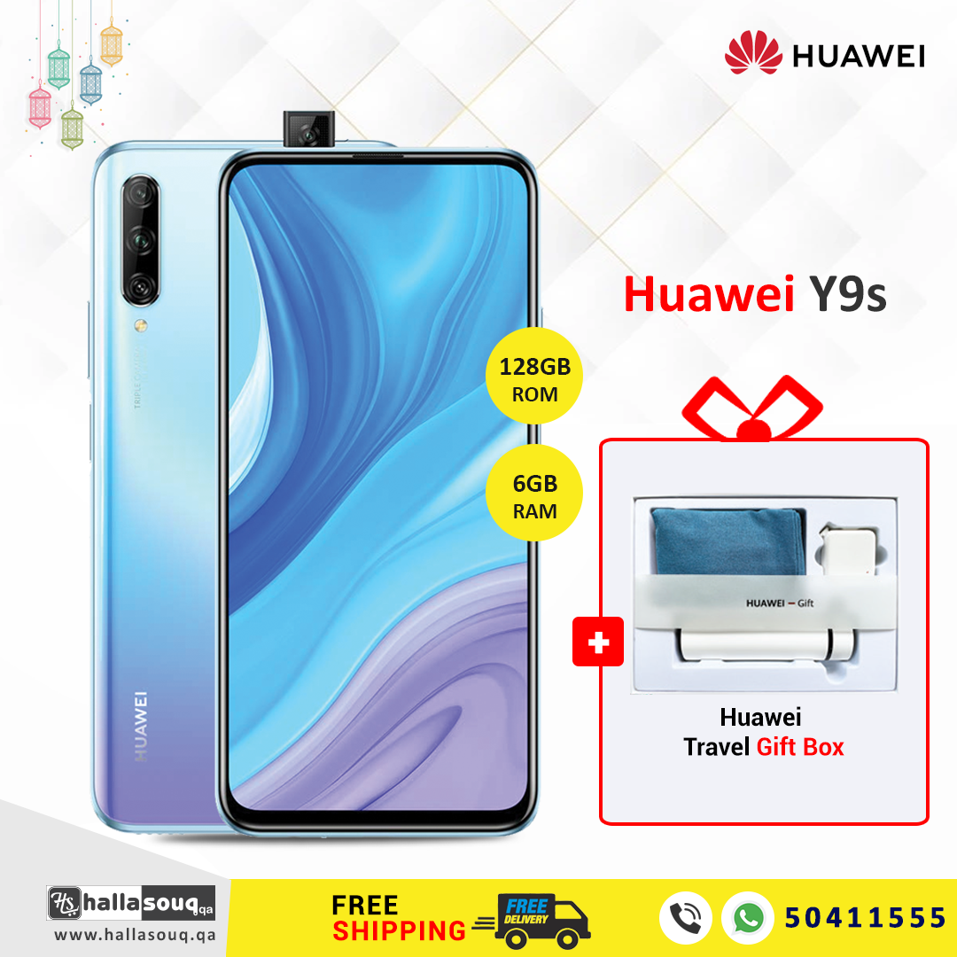 Huawei Y9s 6GB, 128GB, 48MP+8MP+2MP Triple Camera, 4000mAh Battery, 6.59" Zero Notch Display- Crystal