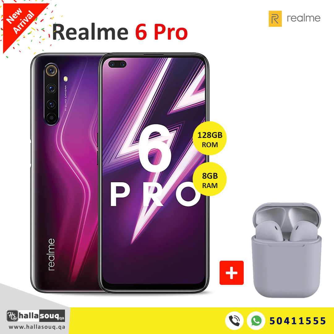 Realme 6 Pro (8GB RAM, 128GB Storage) - Lightning Red