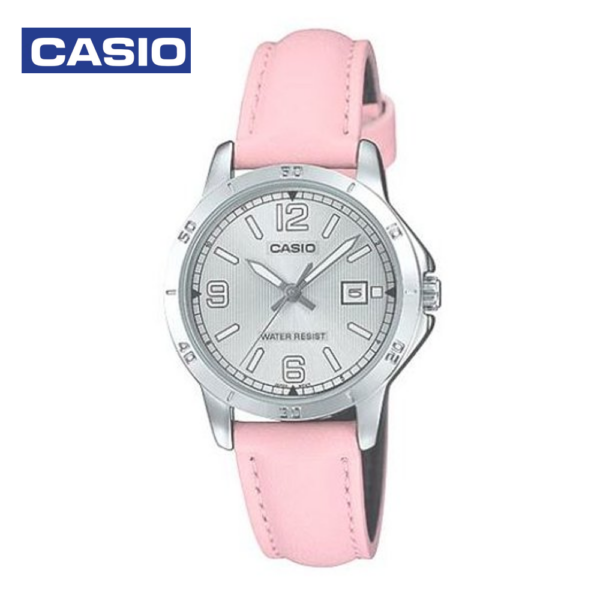 Casio LTP-V004L-4BUDF Pink Leather Women Watch