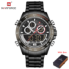 NAVIFORCE NF 9188  Sports Stainless Steel Man Wristwatch - Black