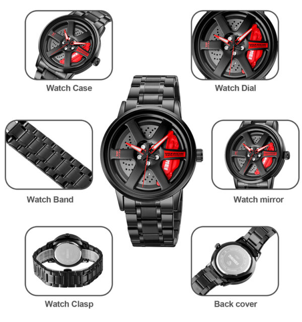 SKMEI SK 1787RD Men's Watch Wheels Design - Red